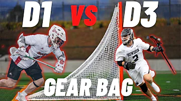 D1 Vs D3 Lacrosse Gear Bag & Stick Set up