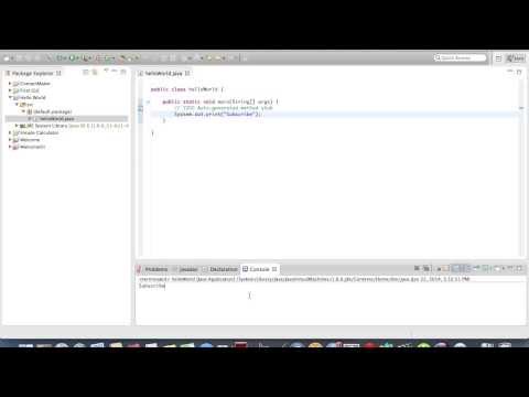 Java Tutorial 1 How To Make A Hello World Application