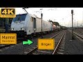 【4K】 Führerstandsmitfahrt   Mainz Bischofsheim BF nach Bingen über Mainz Mombach, Gau-Algesheim