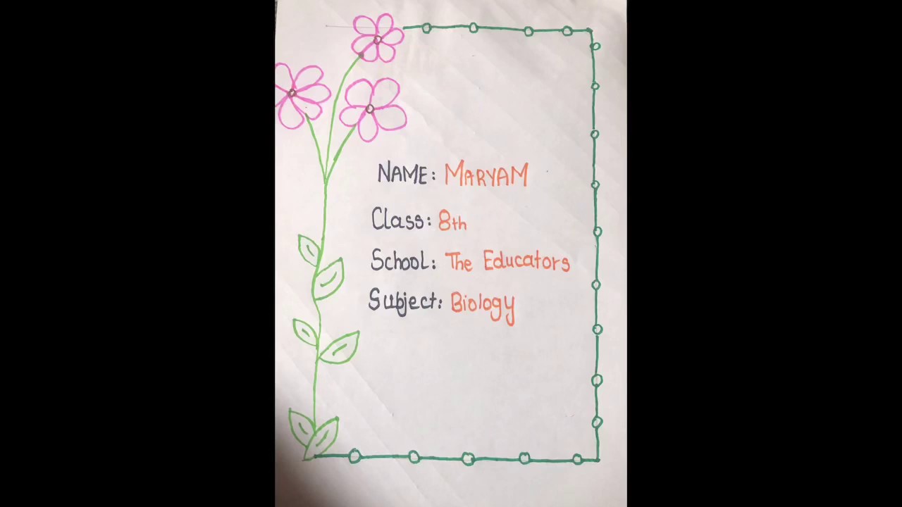 Front page of assignment handmade image