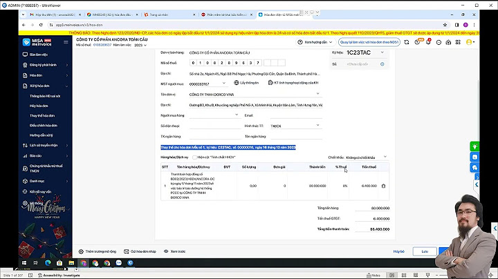 Cách xuất hóa đơn chiều chỉnh trên miasa năm 2024
