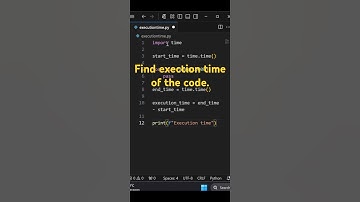 Execution time of the code using the python timer function. #python #codelife #programminglanguage