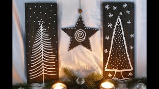 DIY Weihnachtsdeko auf Holz / DIY Stern – einfach – christmas decoration  – Decoraciones de navidad