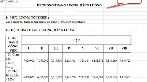 HƯỚNG DẪN CÁCH XÂY DỰNG THANG BẢNG LƯƠNG NĂM 2016