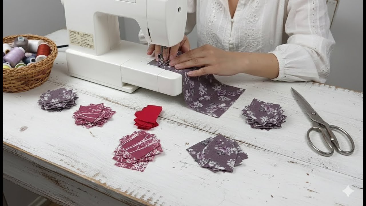 Шитьё без отходов: 10-минутный проект для подарка! Используйте ВСЮ свою яркую ткань