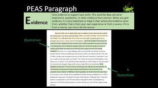PEAS Body Paragraph