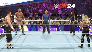 WWE 2K24 - CM Punk Vs Lita Vs John Cena Vs Trish Stratus FATAL 4 WAY MATCH (PS5)