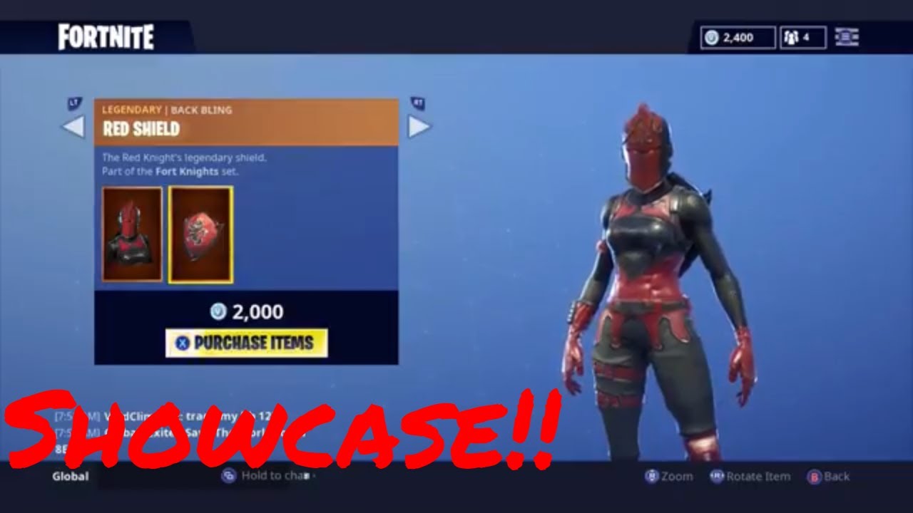 *RARE* Red Knight Outfit Fortnite *Showcase*