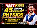 ReNEET 2026 🔥 Electrostatic Potential &amp; Capacitance : Most Expected 45 Questions ( Hindi में भी )