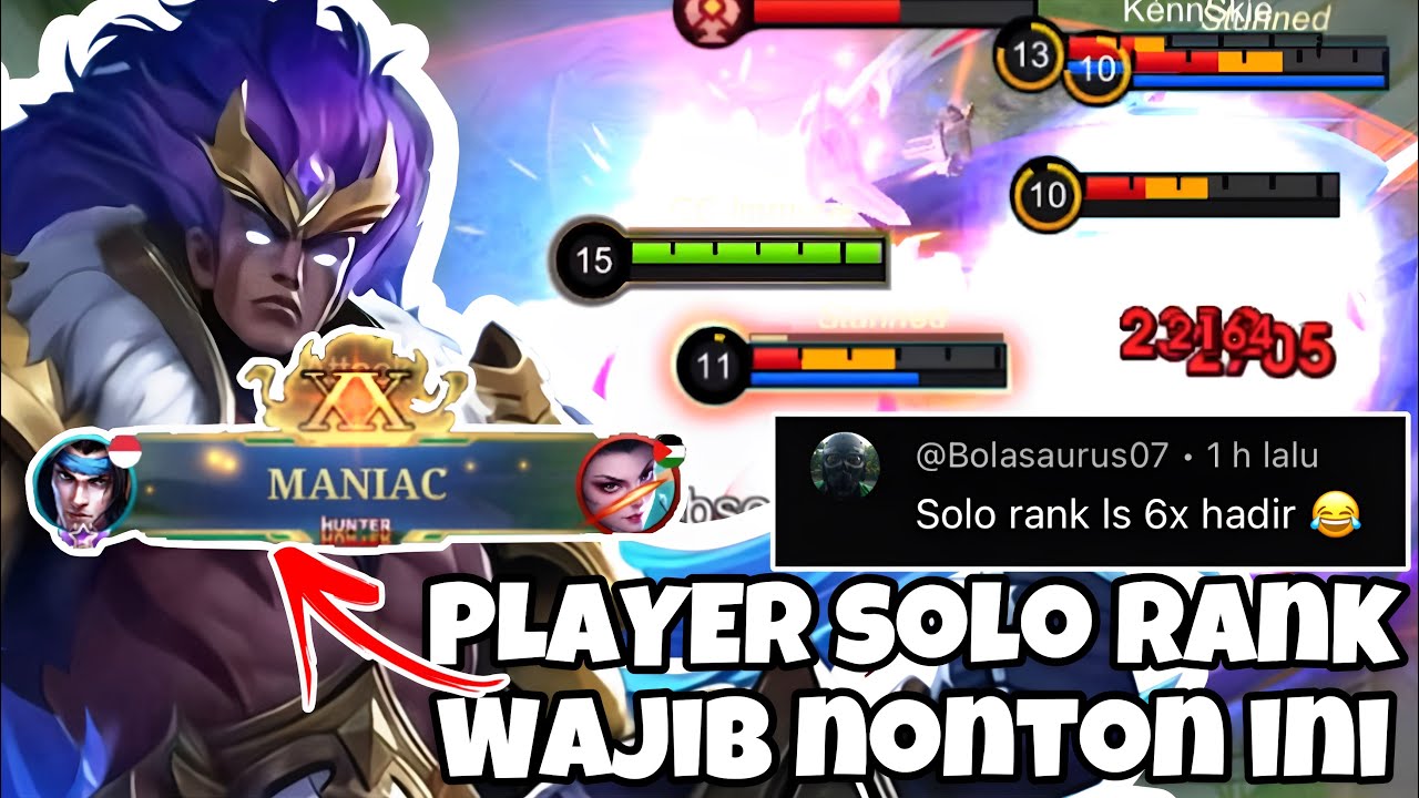 PLAYER SOLO TONTON INI , GAMEPLAY BADANG FULL DAMAGE GLOBAL 1 | MOBILE LEGEND!!!