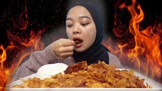 MUKBANG‼️PIKSET ( KRIPIK SETAN )   NASI