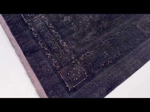 Versace Series Handwoven Versace Patterned Black Silk Rug — review video cover image