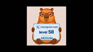 Nonogram.com Level 58 — Medium  #mobilegaming #puzzle #nonogram #beginnerfriendly