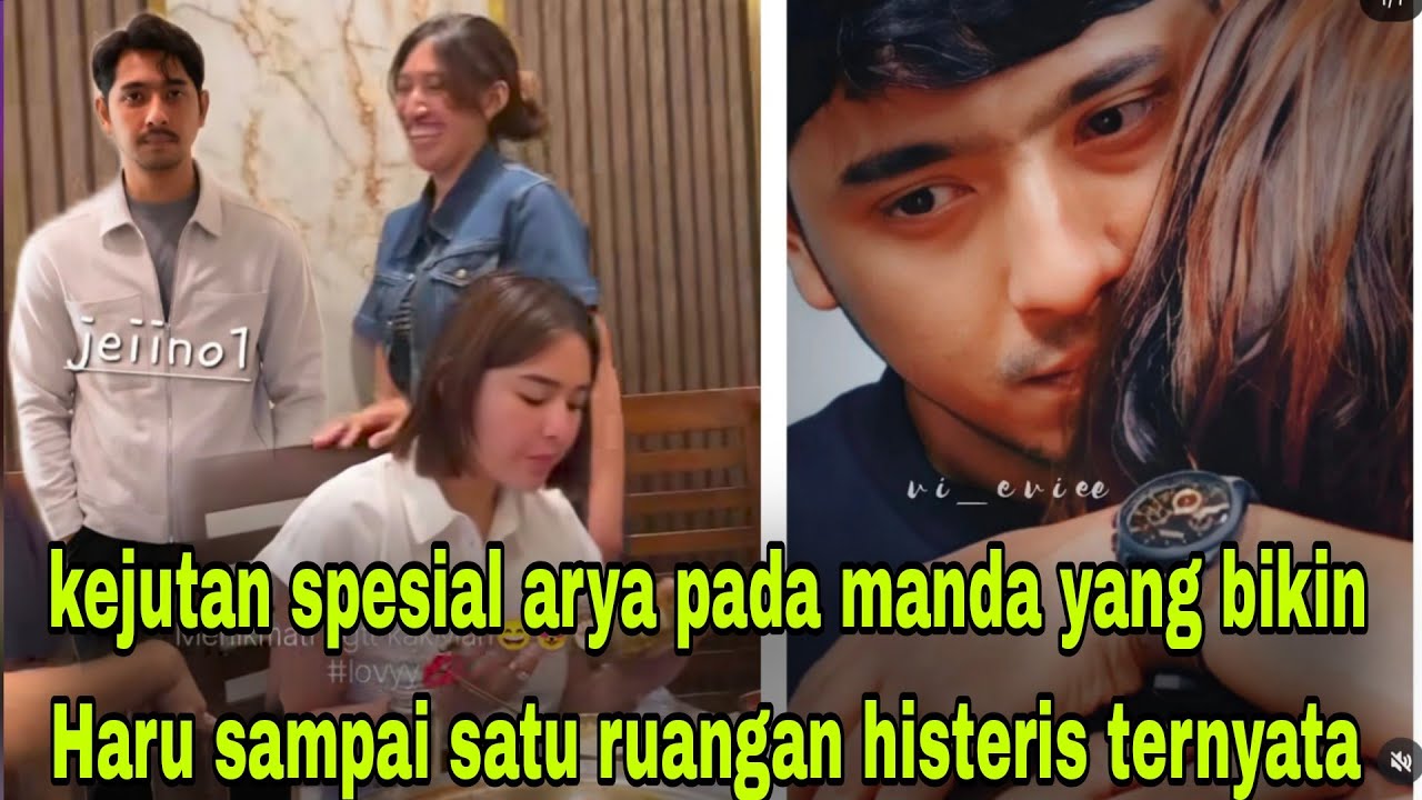 Satu ruangan di bikin histeris dengan kejutan yang d berikan Arya saloka pada manda tadi malam