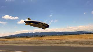 GoodYear Blimp Touch and Goes at LVK