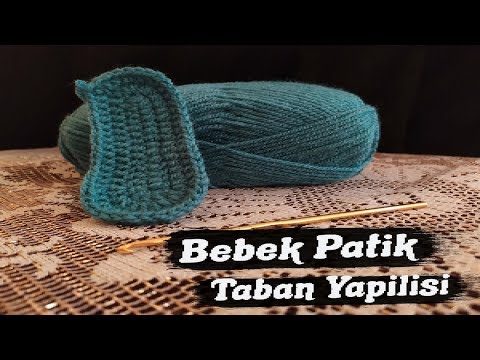 Uşaq Üçün Corab Dabanı Toxuma-Bebek Patik Tabanı Yapimi