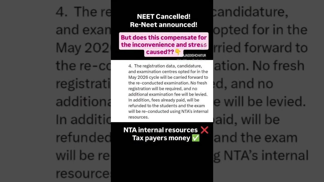 Neet cancelled #medicos #neet #nta