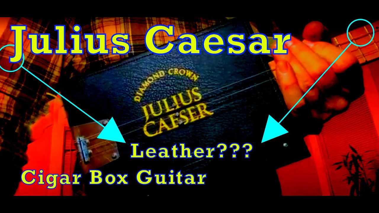 Julius Casar Leather 3 String Cigar Box Guitar
