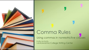 Commas in Nonrestrictive Clauses