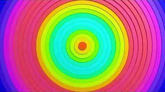 Long Mesmerizing Screensaver of colorful rainbow radial Video Loop no sound, no music