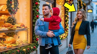 PADRE SOLTERO SIN DINERO EN NAVIDAD… HASTA QUE UNA MILLONARIA CRUZA SU CAMINO Y LO CAMBIA TODO