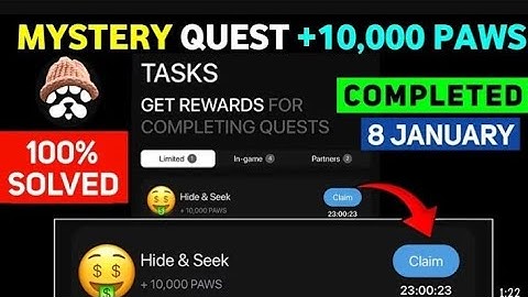 paws hide task solve | How To Complete Paws hide and seek task | Paws New Mystery Quest Task |