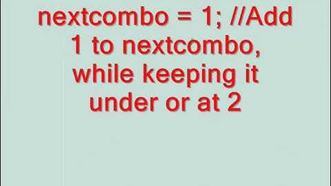 Game Maker: How To Make Combos.