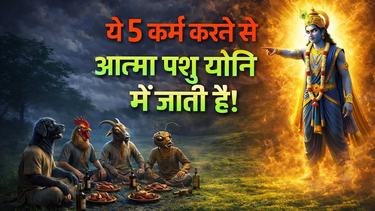 🔥ये 5 कर्म इंसान को बना देते हैं पशु! 😱 श्रीकृष्ण की चेतावनी | Garuda Puran Secrets