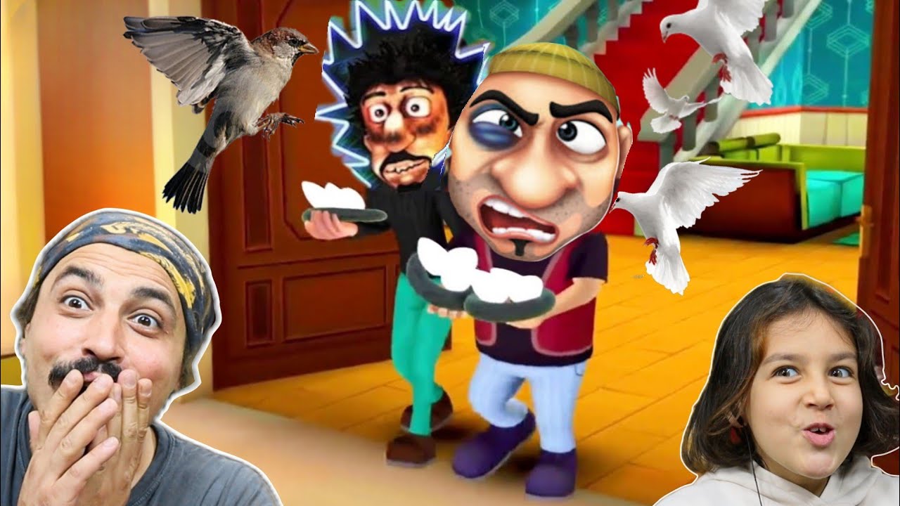 KORKUNÇ SOYGUNCU KUZENLERE KUŞLAR SALDIRDI 😨 Scary Robber Home Clash