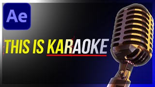 How to Create a Karaoke Text effect in After Effects