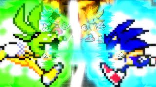Sonic vs Surge Sprite Animation Battle