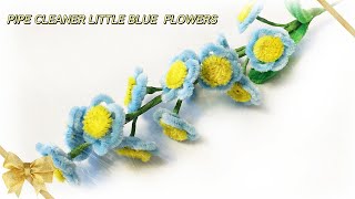 Tiny Blooms: Whimsical Wonders: Making Tiny Blue Blossoms with Pipe Cleaners!