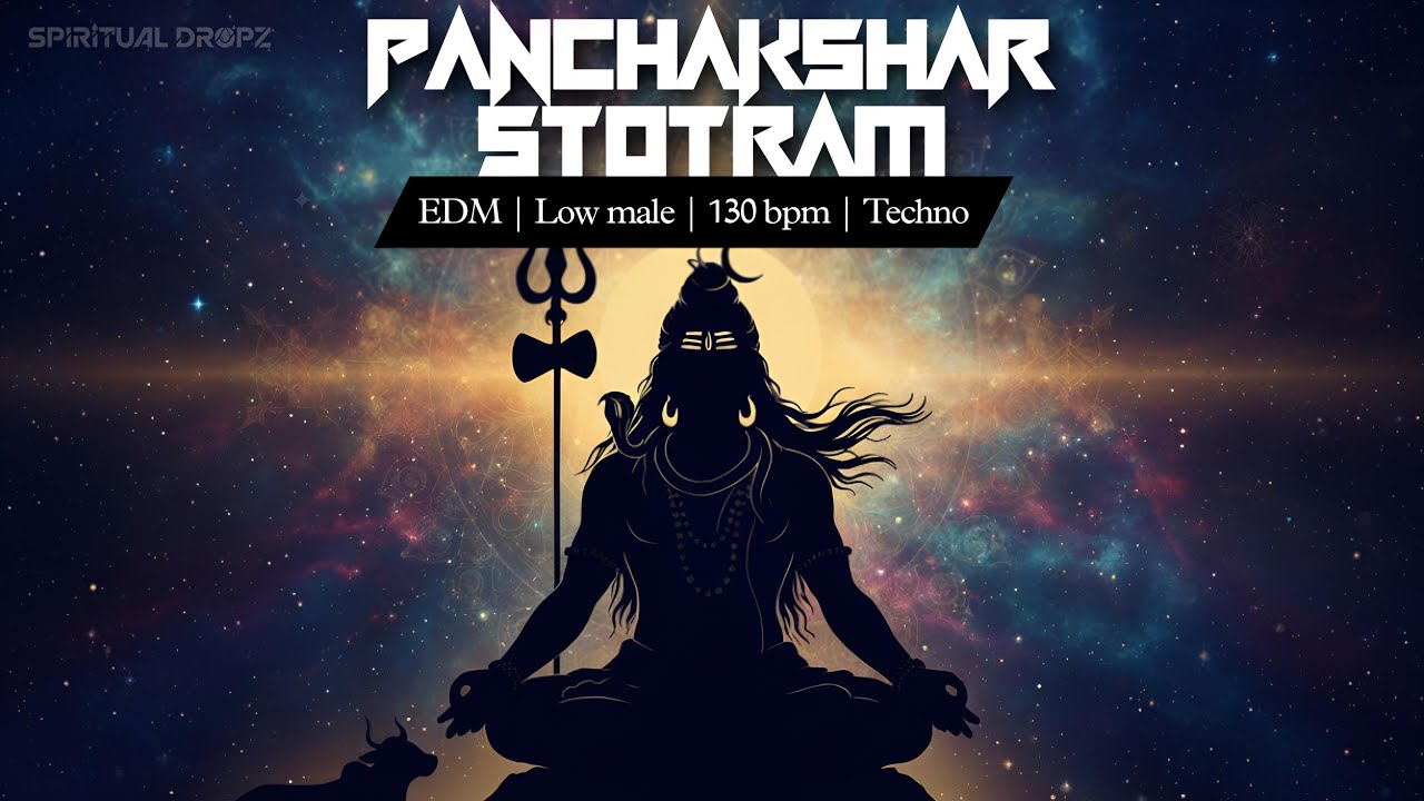 Panchakshar Strotram | EDM Shiva Mantra | Low Male Voice | 130 BPM | Mahadev Energy