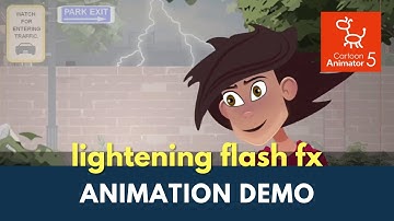 How to Create a Lightening Flash Effect in Cartoon Animator 5 - Animating a Weather Effect