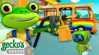 Blue's Back To School Bus 🤖 | Gecko's Garage | Kids Cartoons & Nursery Rhymes | Moonbug Kids