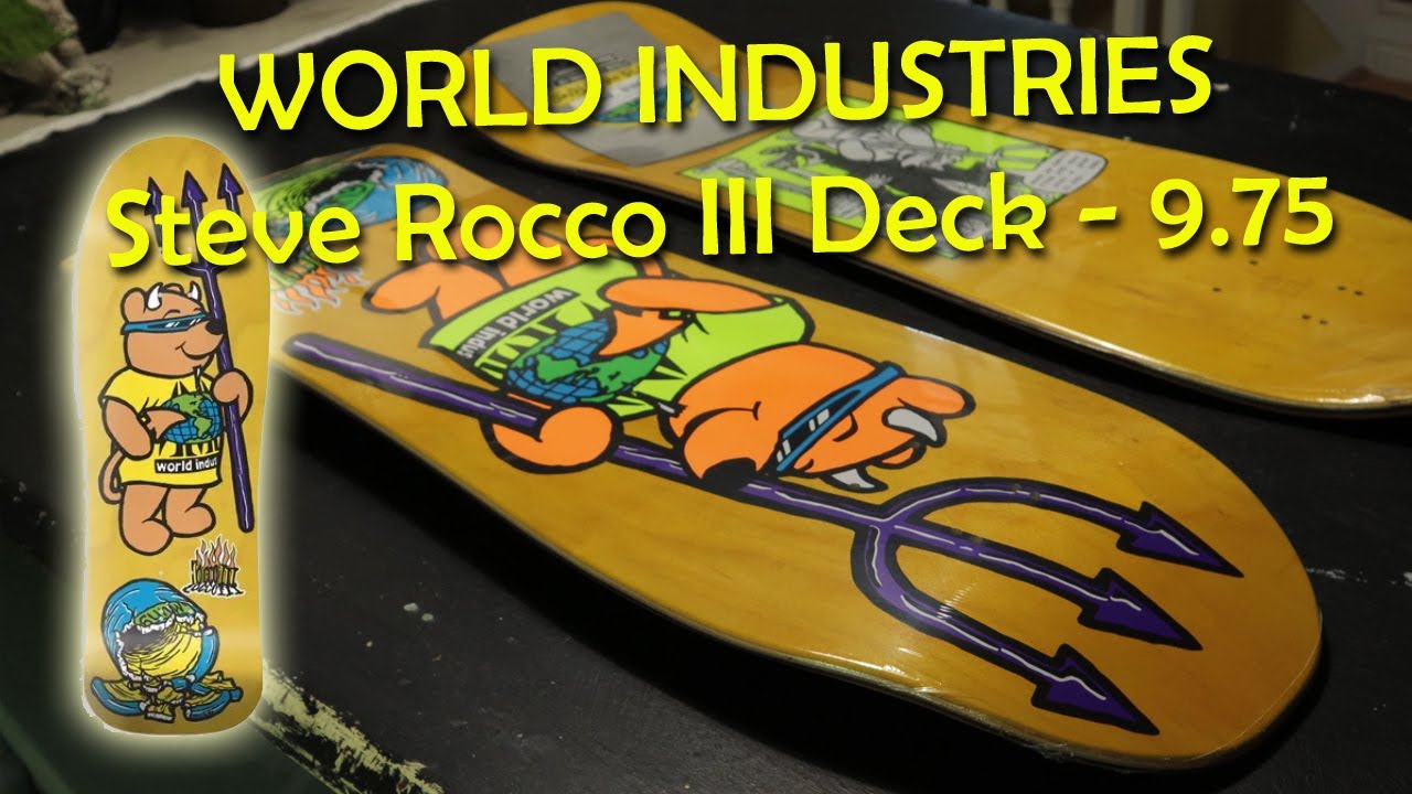 WORLD INDUSTRIES Steve Rocco III skateboard Deck - 9.75 - YouTube
