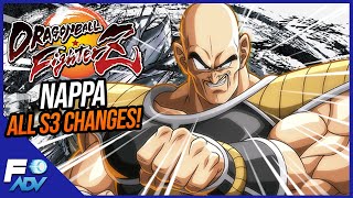 ALL NAPPA CHANGES! Dragon Ball FighterZ Season 3
