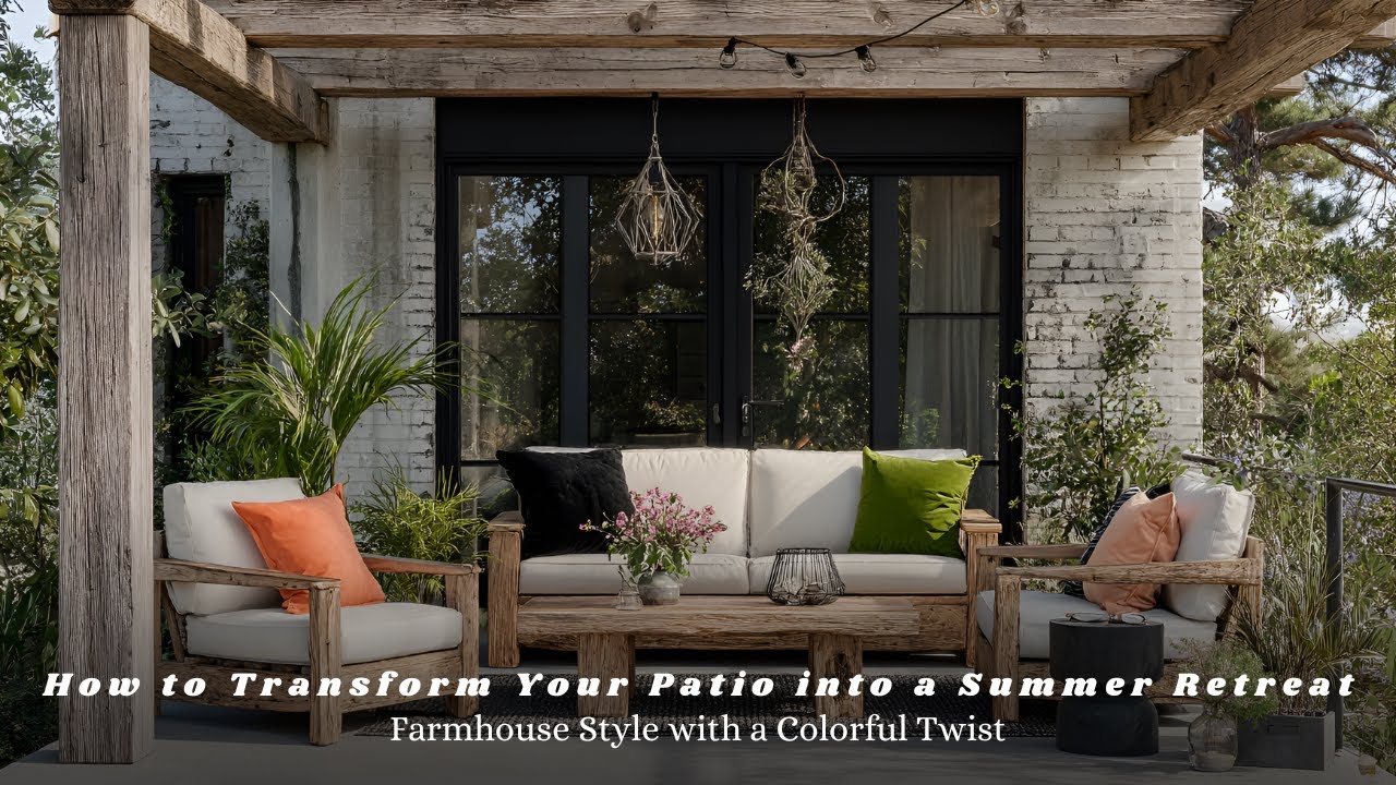 Transform Your Patio Into a Summer Oasis | Rustic Farmhouse Decor with a Vibrant Twist