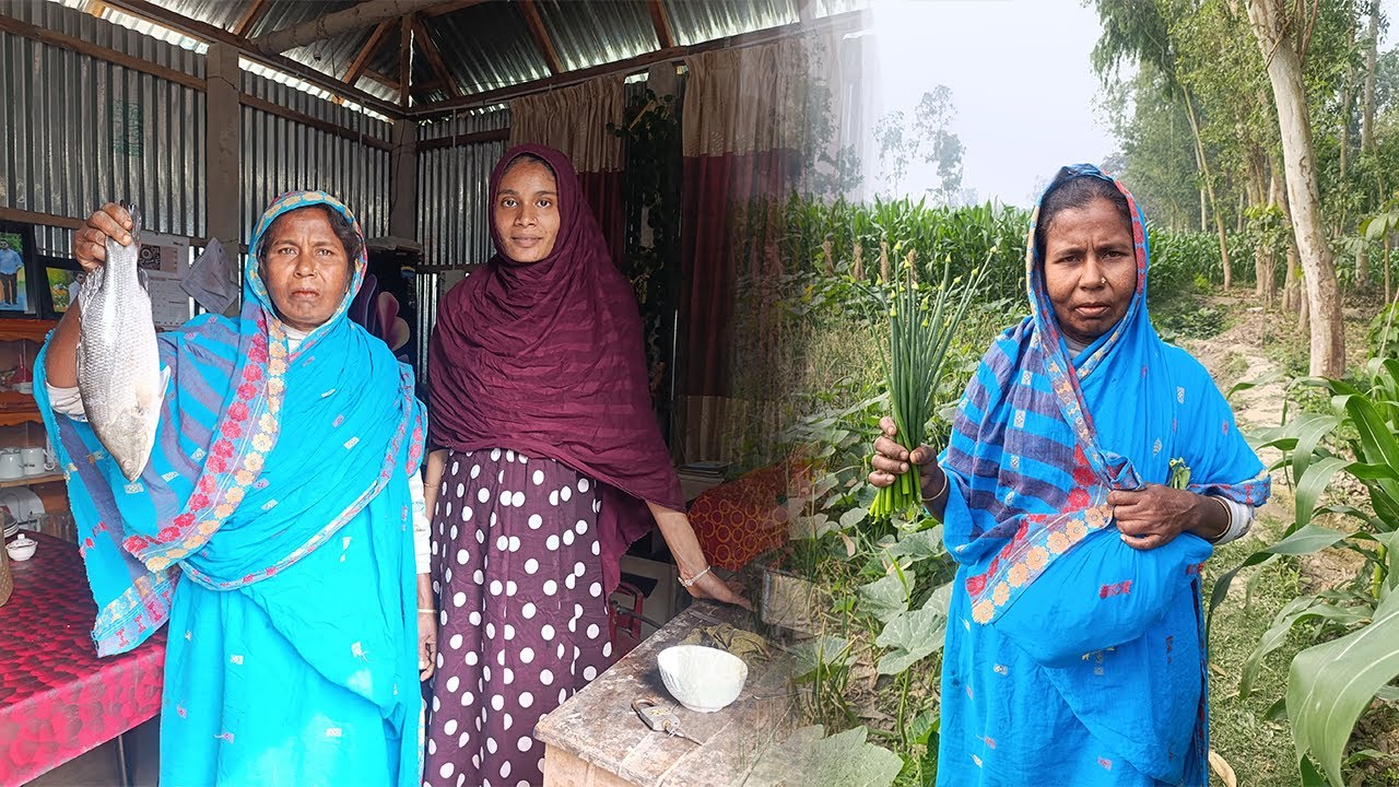 কোরাল মাছের চাকুম চুকুম রান্না সাথে ক্ষেতের লাউশাক ভর্তা । Koralfish cooking curry । village cooking