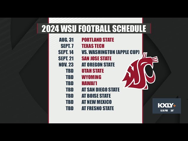 Cougars Announce 2024 Football Opponents - Washington State