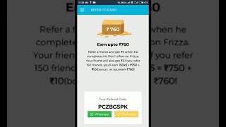 Frizza App Earn Mony Paytm & With proof screenshot 5