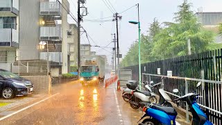 4K Japan Walk  Heavy Rain and Thunderstorm in Nagakute City, Aichi, Japan 7/2021 #2