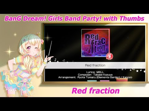 Bang Dream Girls Band Party With Thumbs Red Fraction Expert Youtube