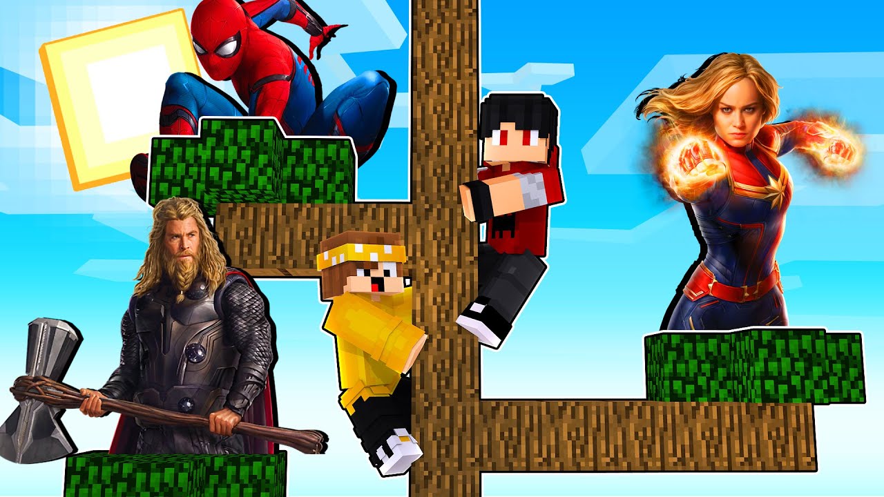 NÃO CAIA DA ÁRVORE DOS VINGADORES NO MINECRAFT! ‹‹ P3DRU ››