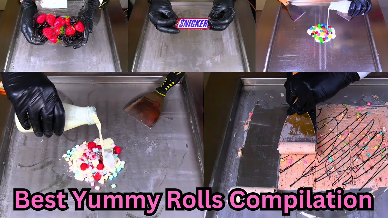 ASMR - Best of Yummy Ice Cream Rolls Compilation
