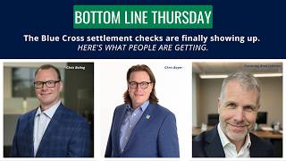 The Blue Cross settlement checks are finally showing up.