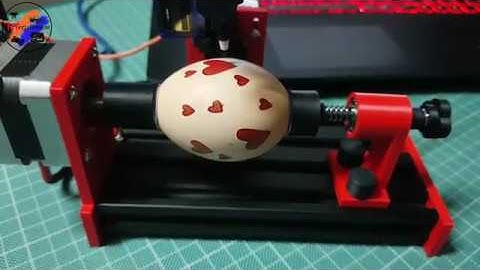 Mini CNC Egg printer in action (homemade eggbot)