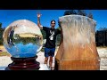 Big GLASS BALL Vs. World’s LARGEST AXE from 45m Tower!
