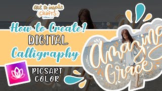 HOW TO USE PICSART COLOR PAINT|  Digital Calligraphy on Phone | screenshot 3