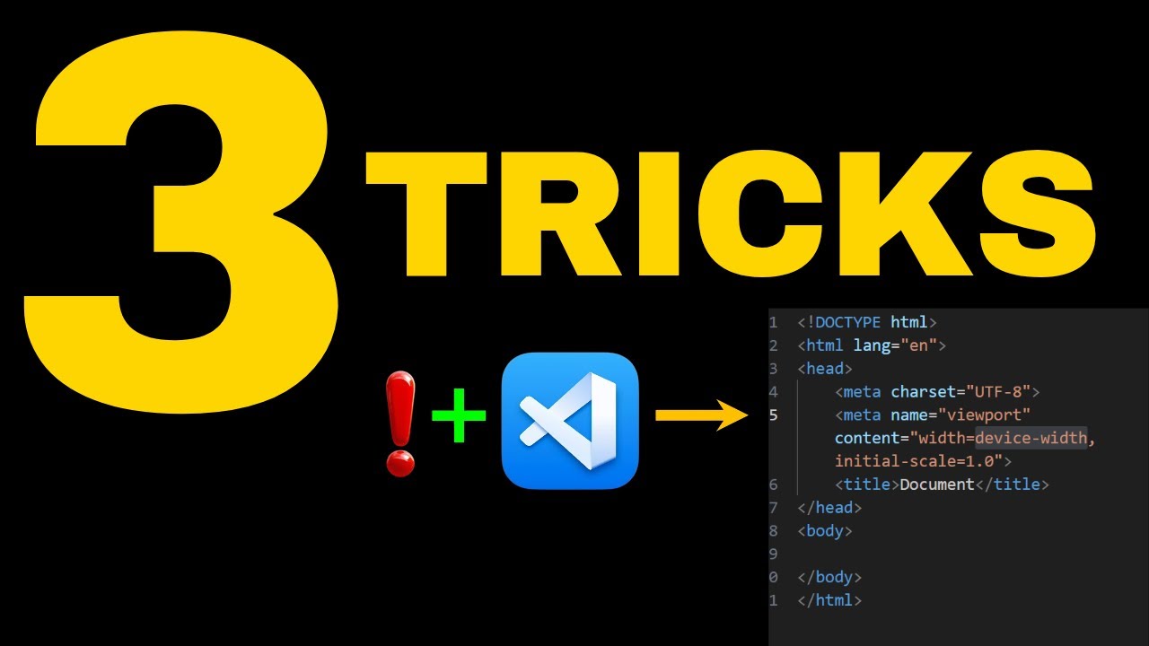 Stop Typing! Generate HTML Boilerplate Instantly in VS Code - YouTube